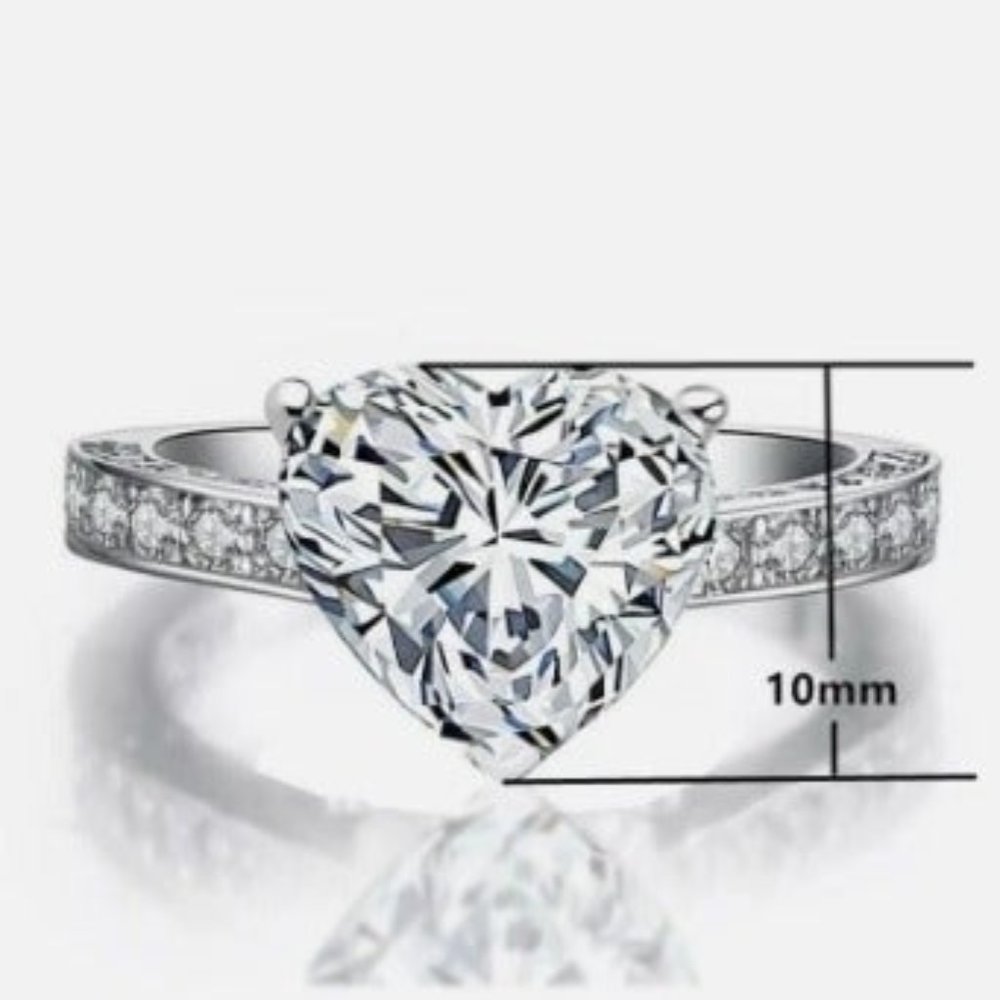 brand New sterling silver white sapphire ring - Picture 3 of 4
